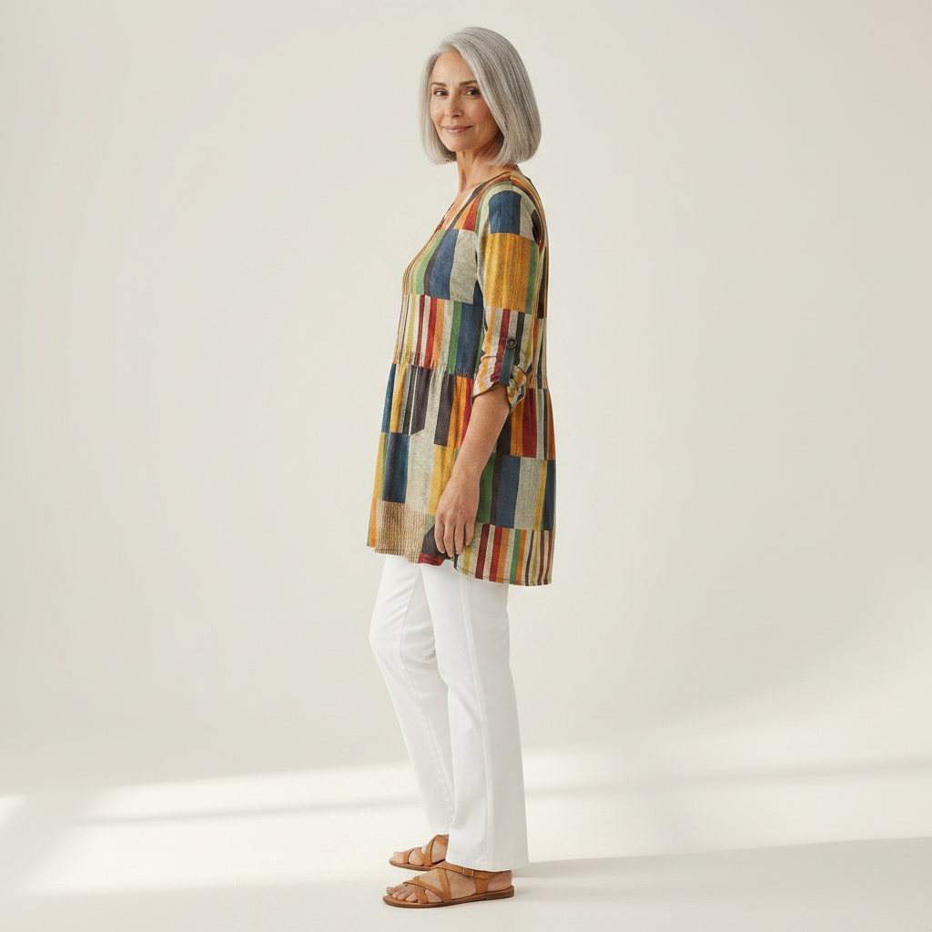 Avery | Lange blouse met print