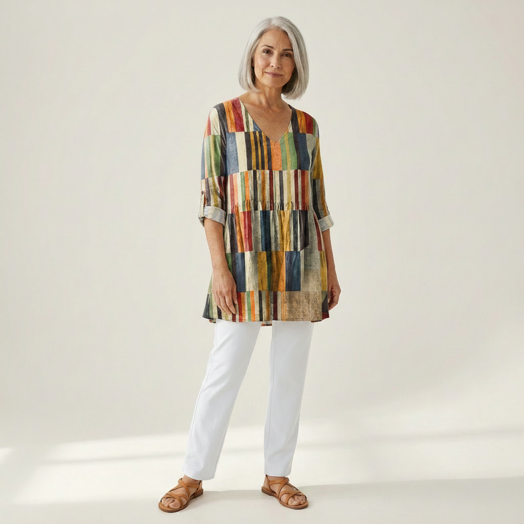Avery | Lange blouse met print