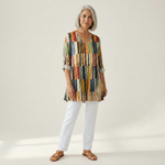 Avery | Lange blouse met print