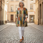 Avery | Lange blouse met print