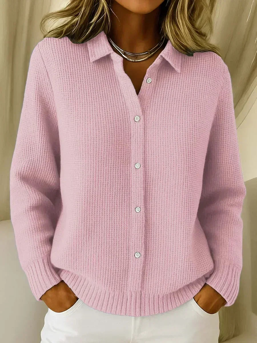 Katrina - Gestructureerd vest met knopen - original product image
