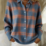 Zafira - Warm blauw geblokt vest - original product image