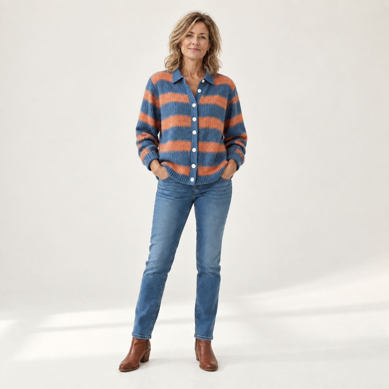 Livia - Gestreept vest - front view