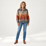 Edith - Ombré-gebreid vest voor de herfst - front view