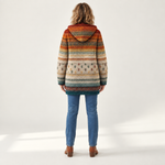 Franziska - Herfstjas met strepen - back view