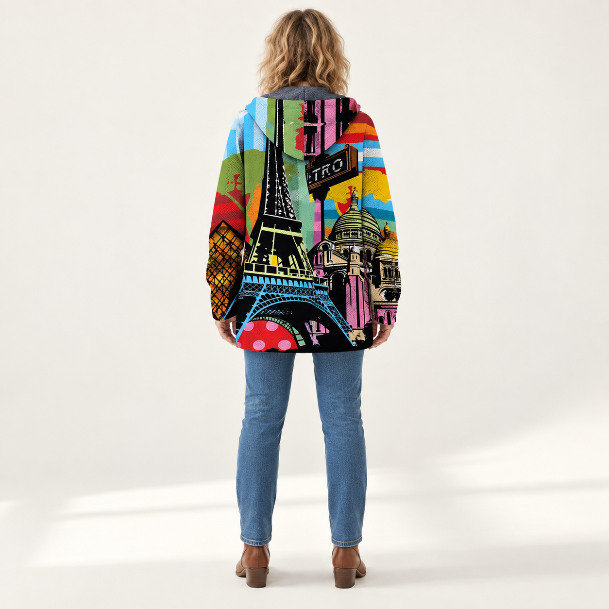 Charlotte - Trui met urban print - back view