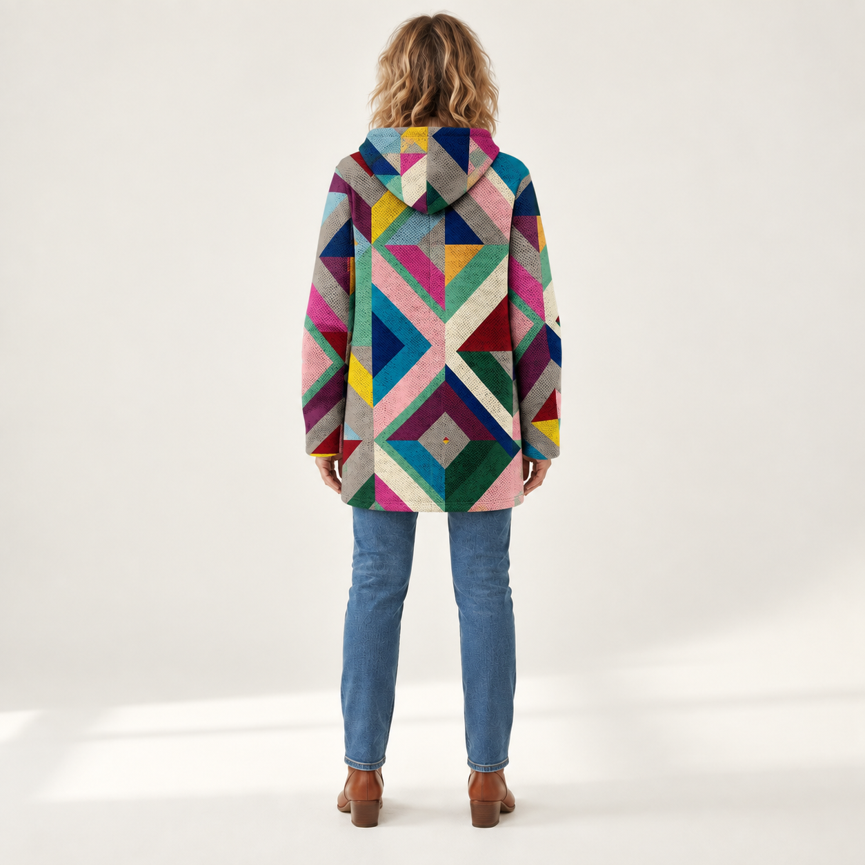 Theresa - Jas met artistiek geometrisch patroon - back view