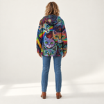 Ella - Hoodie met kat en regenboog - back view