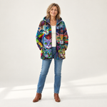 Ella - Hoodie met kat en regenboog - front view