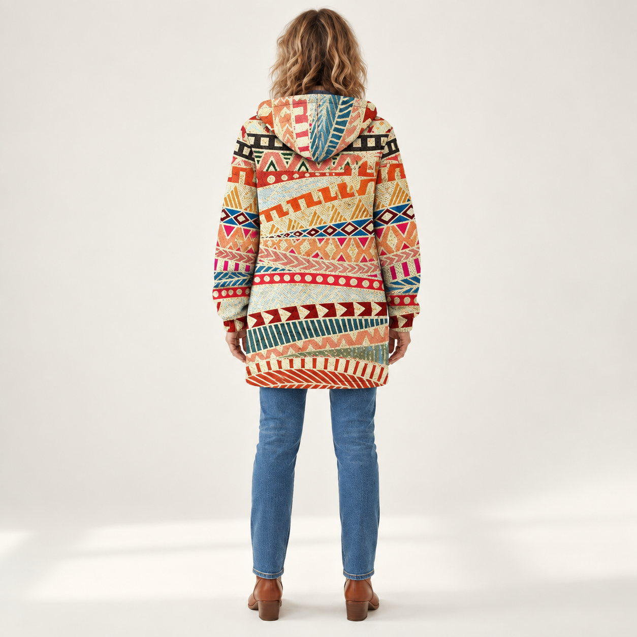 Johanna - Jack met etnisch patroon - back view