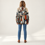 Laura - Jack met abstract kattenpatroon - back view