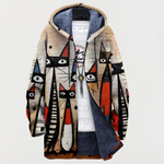 Laura - Jack met abstract kattenpatroon - original product image
