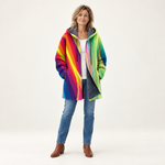 Emilia - Jas met regenboogstrepen - front view
