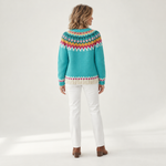 Angelika - Vest met Noors patroon - back view