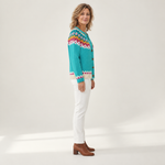 Angelika - Vest met Noors patroon - side view