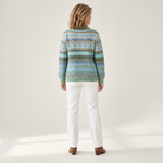 Bettina - Vest met Scandinavisch pastelpatroon - back view