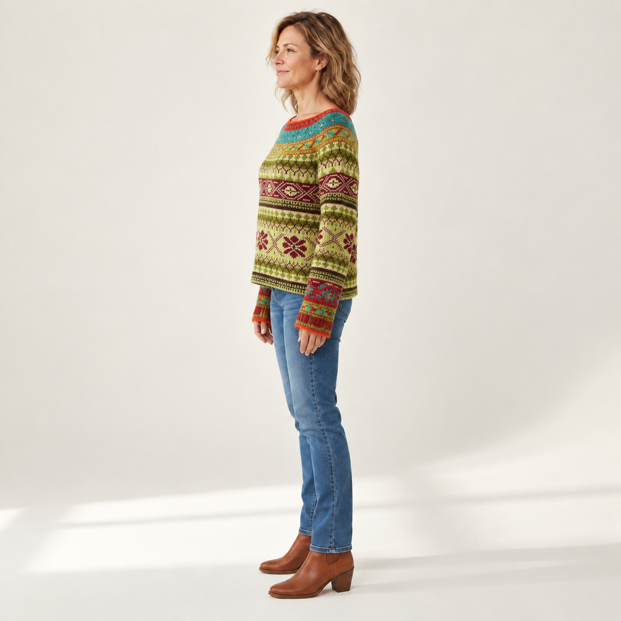 Caitlin - Vintage trui - side view