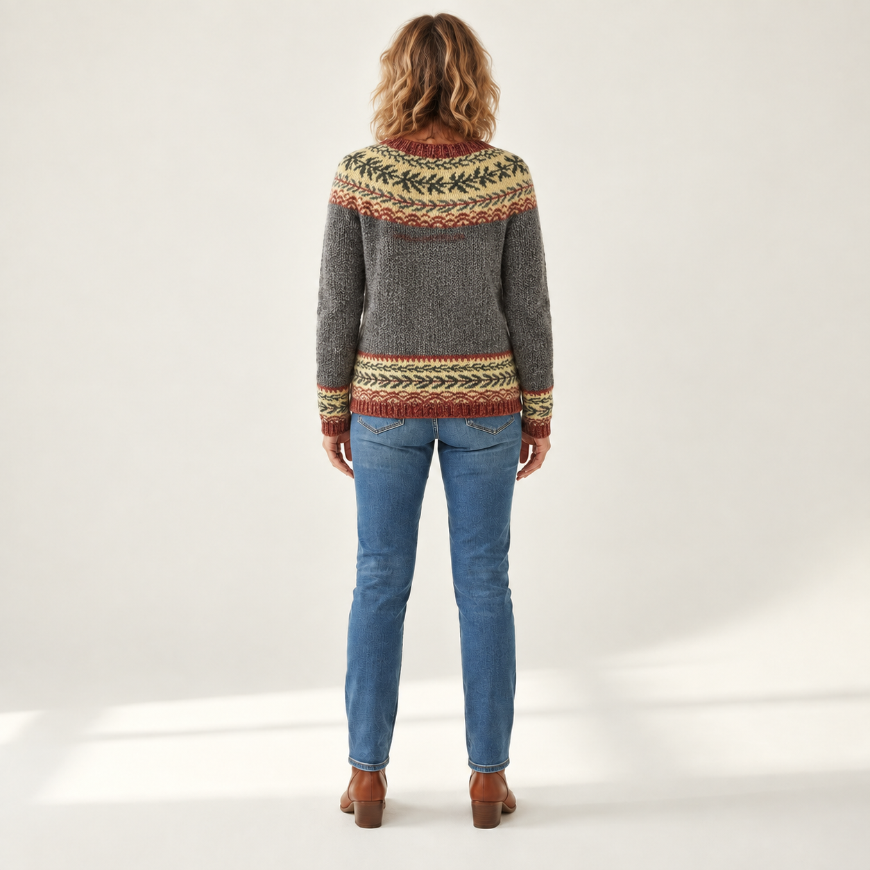 Frances - Vintage gebreide trui - back view