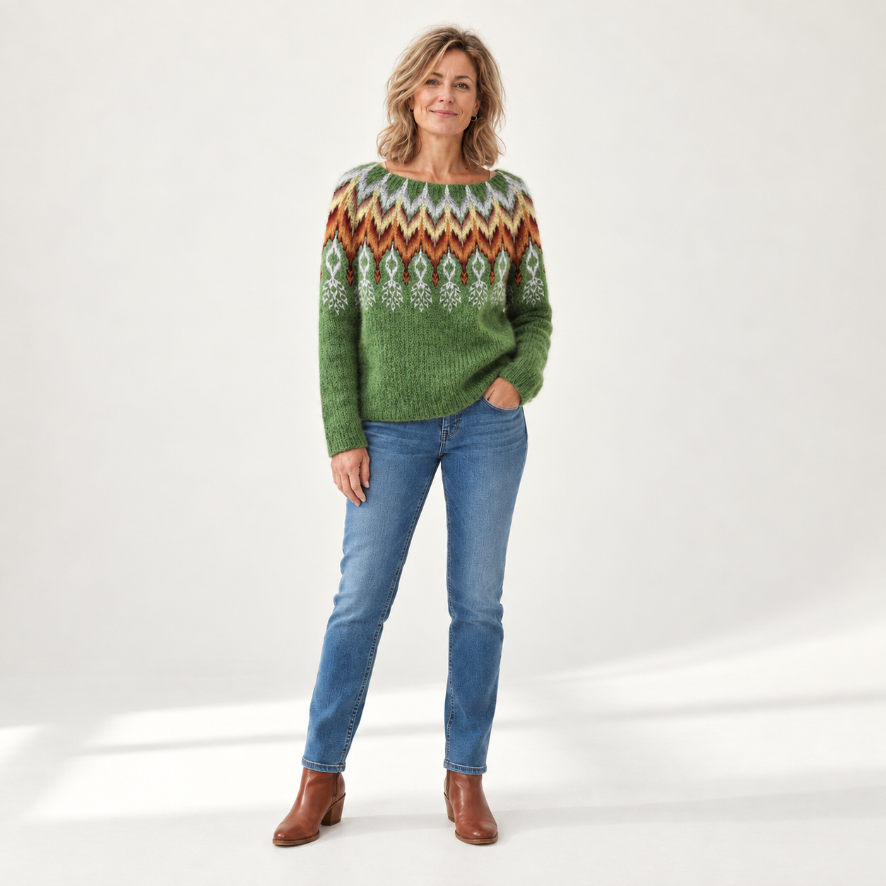 Emily - Vintage trui - front view