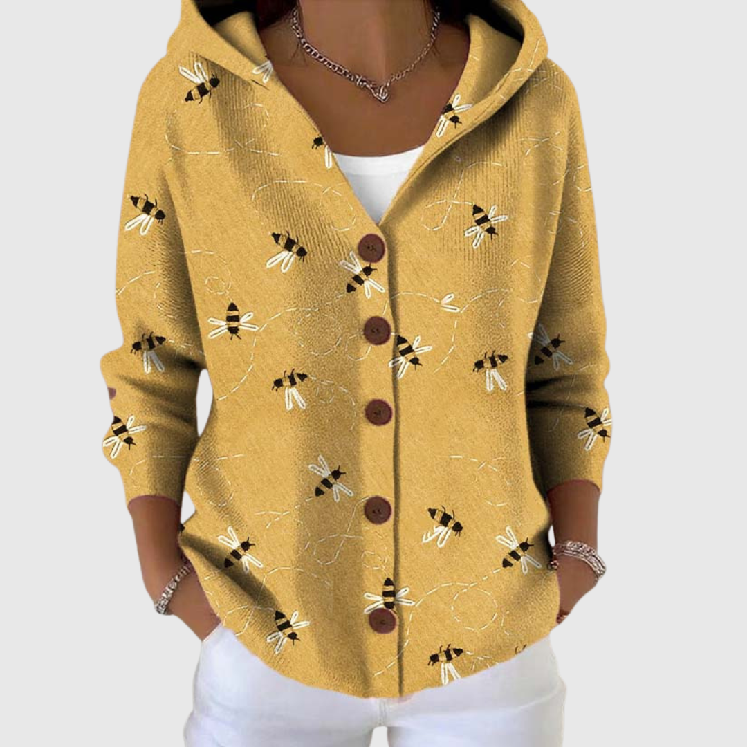 Helene - Comfortabele gebreide cardigan met capuchon - original product image