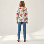 Magdalena - Comfortabele gebreide cardigan met capuchon - back view