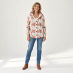Magdalena - Comfortabele gebreide cardigan met capuchon - front view