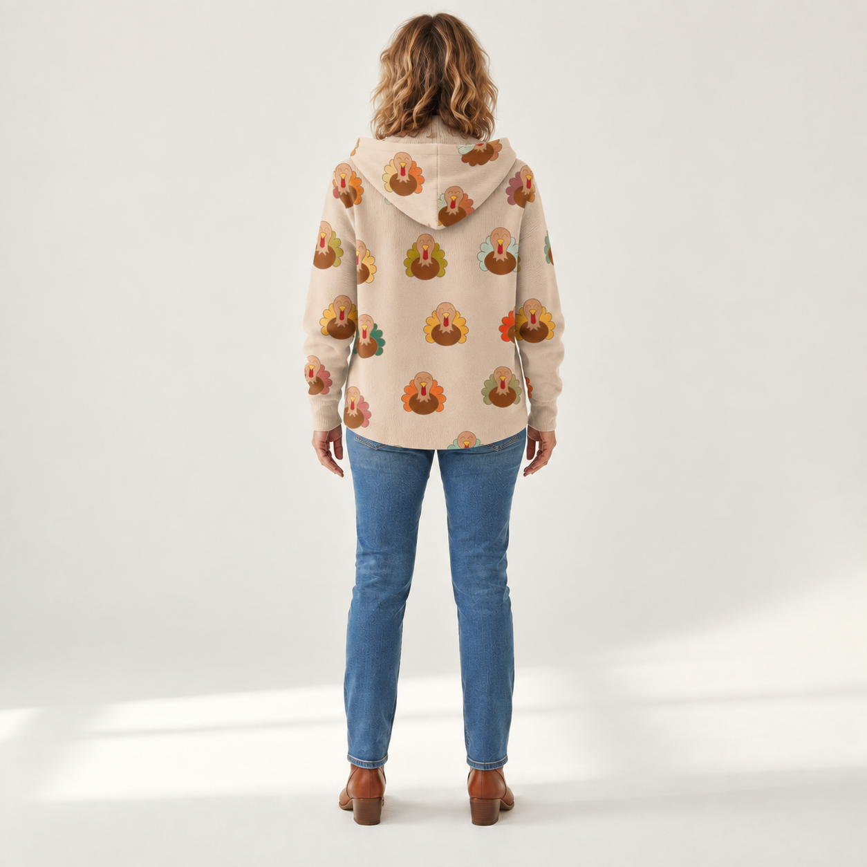 Johanna - Comfortabele gebreide cardigan met capuchon - back view