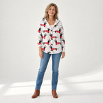 Katharina - Comfortabele gebreide cardigan met capuchon - front view