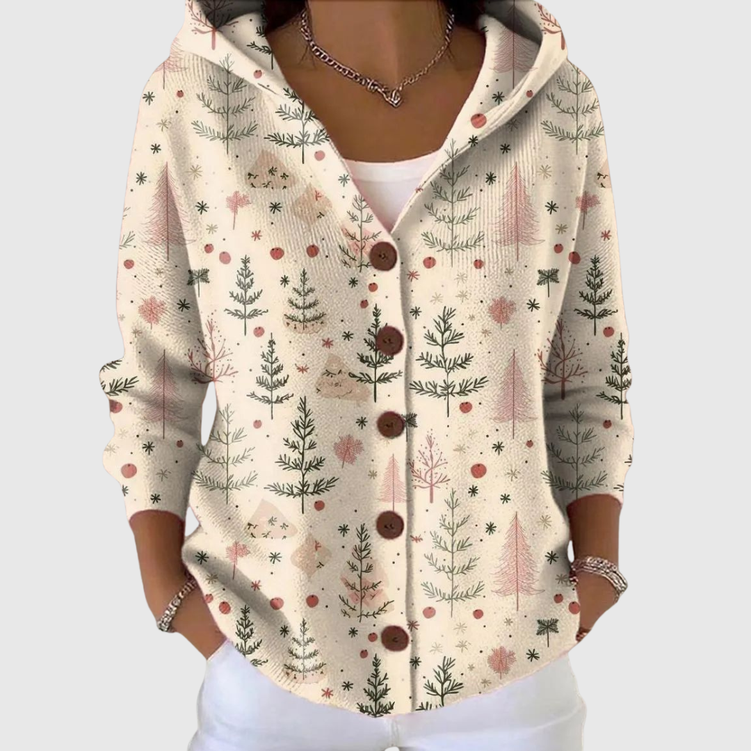 Luise - Comfortabele gebreide cardigan met capuchon - original product image