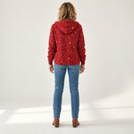 Marie - Comfortabele gebreide cardigan met capuchon - back view