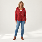 Marie - Comfortabele gebreide cardigan met capuchon - front view