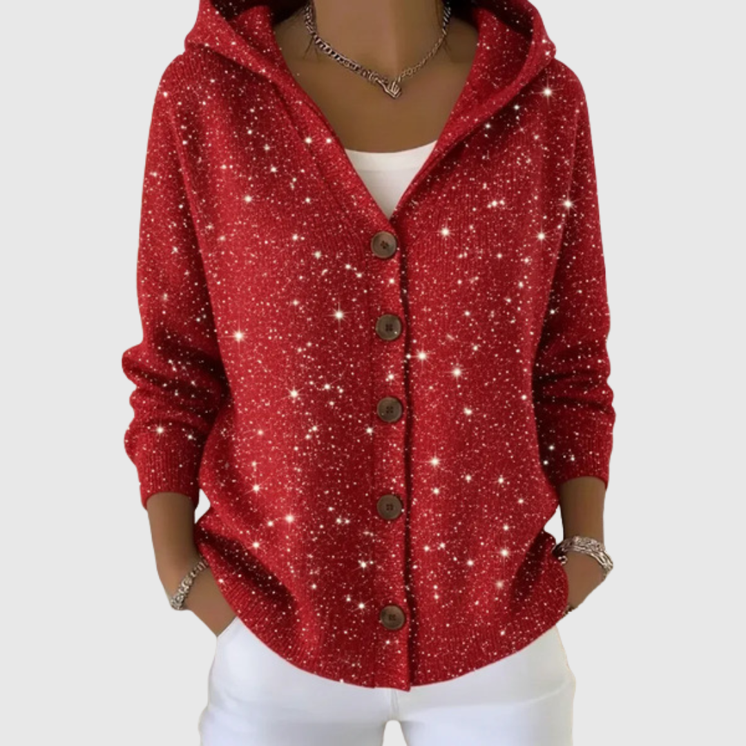 Marie - Comfortabele gebreide cardigan met capuchon - original product image