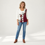 Ida - Comfortabele gebreide cardigan met knopen - front view