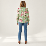 Rosa - Comfortabele gebreide cardigan met knopen - back view