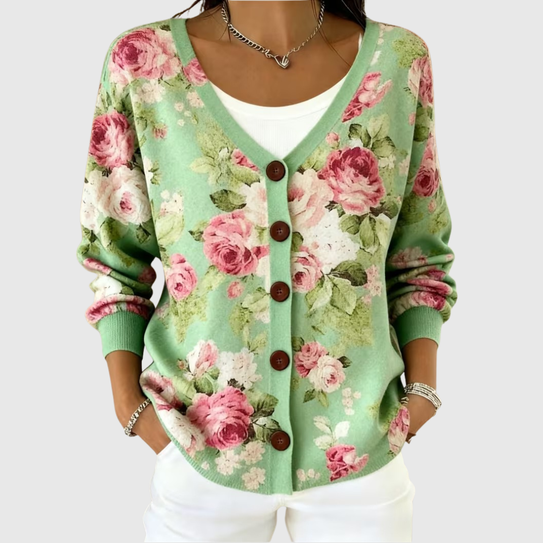 Rosa - Comfortabele gebreide cardigan met knopen - original product image