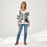 Lena - Comfortabele gebreide cardigan met knopen - front view