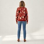 Viktoria - Comfortabele gebreide cardigan met knopen - back view
