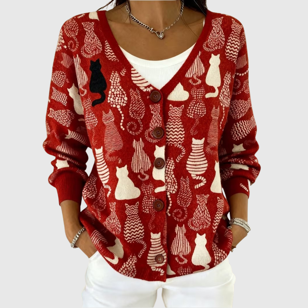 Viktoria - Comfortabele gebreide cardigan met knopen - original product image