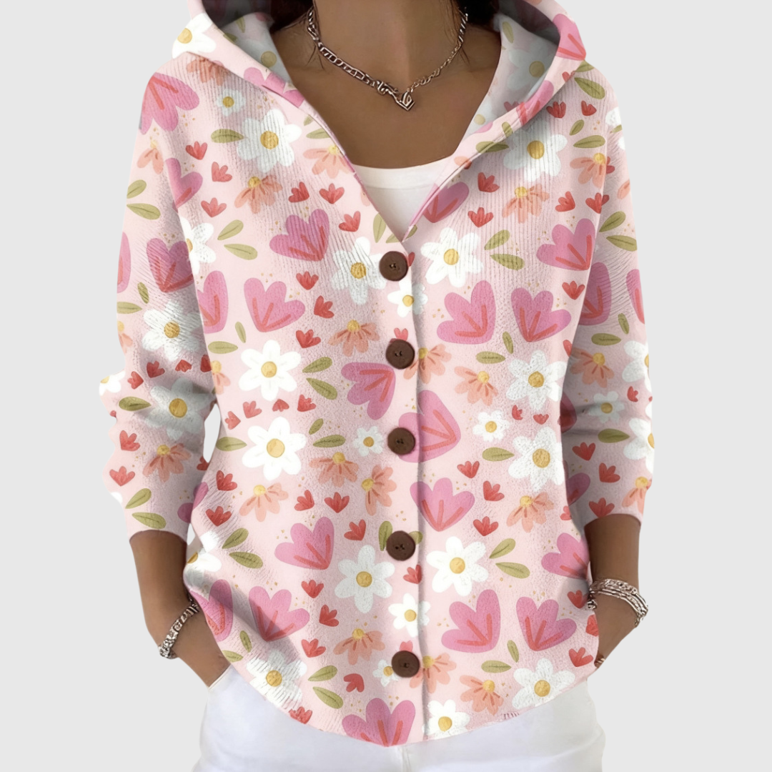 Marlene - Comfortabele gebreide cardigan met capuchon - original product image