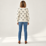 Theresa - Comfortabele gebreide cardigan met knopen - back view