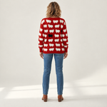 Elisabeth - Comfortabele gebreide cardigan met knopen - back view
