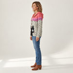 Theresa - Comfortabele gebreide cardigan met capuchon - side view