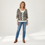 Katharina - Comfortabele gebreide cardigan met knopen - front view