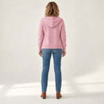 Anna - Comfortabele gebreide trui met capuchon - back view