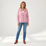 Anna - Comfortabele gebreide trui met capuchon - front view