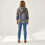 Charlotte - Comfortabele gebreide cardigan met capuchon - back view