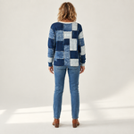 Viktoria - Comfortabele gebreide cardigan met knopen - back view