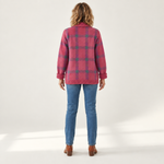 Ashley - Klassiek geruit vest met kraag - back view