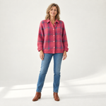 Ashley - Klassiek geruit vest met kraag - front view