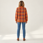 Megan - Geruit vest met knopen - back view